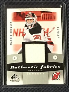 MARTIN BRODEUR 2010-11 SP GAME USED Authentic Fabrics HOF Devils Jersey