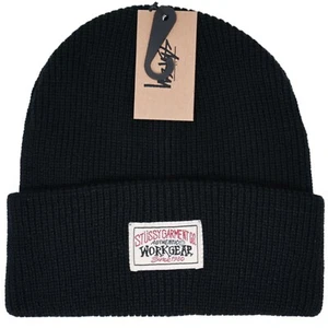 Stussy Workgear Waffle Cuff Beanie Black - Foto 1 di 2