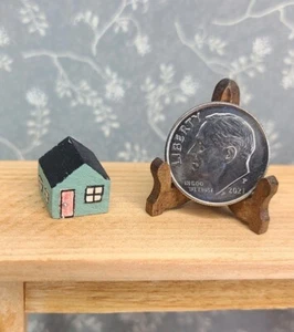 Vintage OOAK Wood Dollhouse 1:12 Miniature Home Decor for table shelf or display - Picture 1 of 5