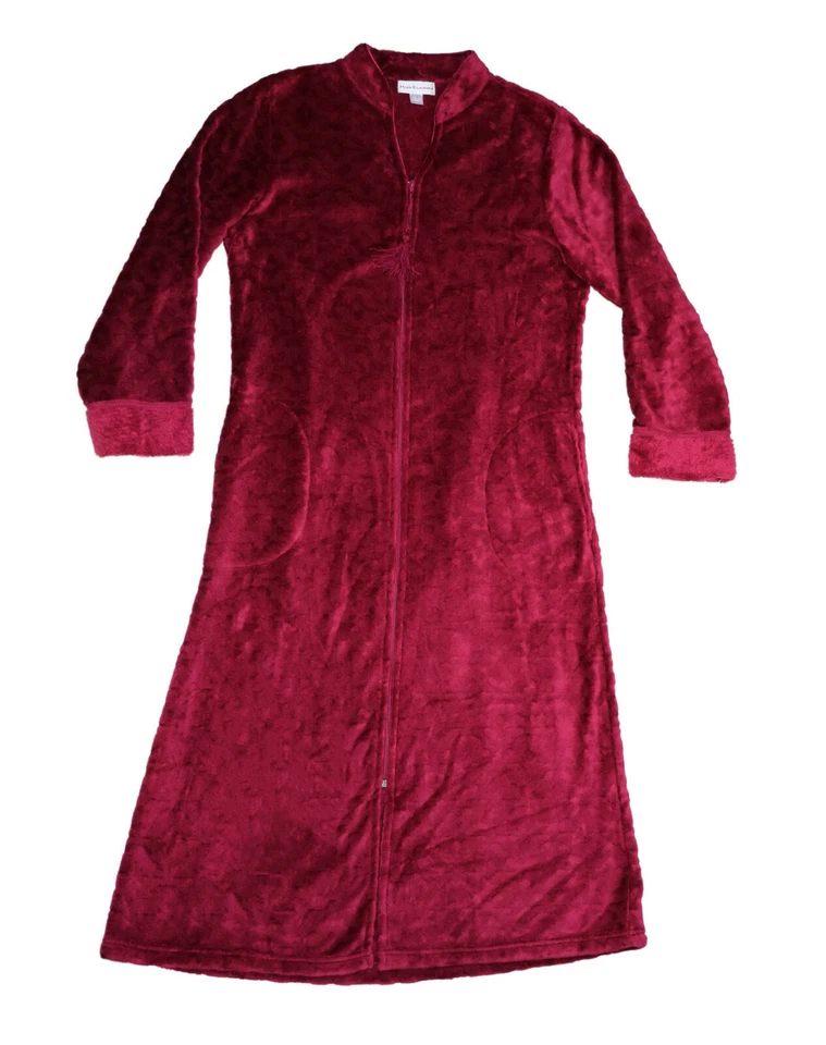 Bata Miss Elaine Jacquard Cuddle Polar Color Sólido Cremallera Frontal Nueva con Etiquetas Foto 1 de 1