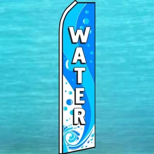 WATER FLUTTER FLAG Feather Tall Curved Top Advertising Wind Sign Swooper Banner - Picture 1 of 5