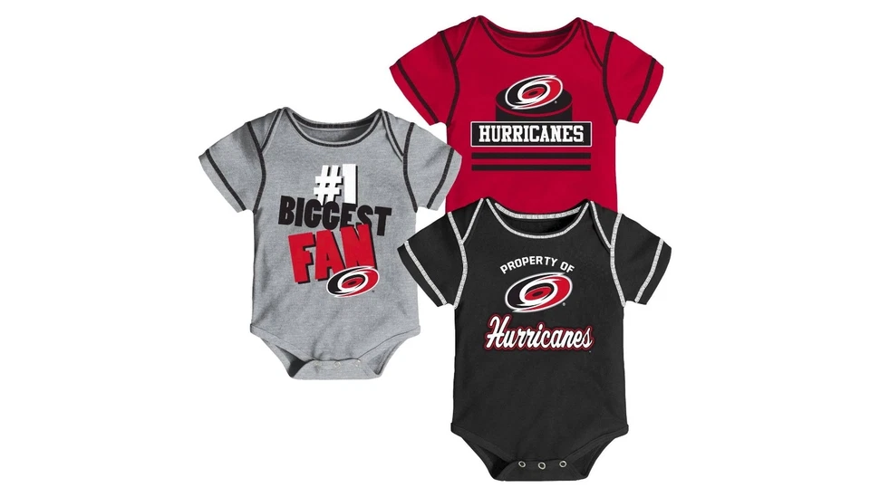 NWOT Carolina Hurricanes Boys Infant Baby Bodysuit Creeper Toddler Romper - Image 1 of 1