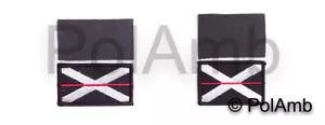 Thin Red Line Scottish Fire & Rescue Saltire Hakenverschluss Abzeichen Patch SET - Bild 1 von 1