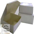 250 LARGE WHITE FOLDING CAKE GATEAUX BOXES SIZE 8 X 8 X 3" THIN CARD GIFT CARTON