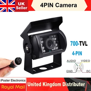 Telecamera CCD inversione auto Sony 700 TVL vista posteriore 18 IR per rimorchio roulotte camion - Foto 1 di 12