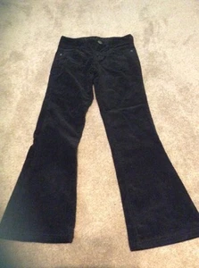 Justice Girls Size 8R Black Corduroys Bling Rivets Excellent Classic Style - Picture 1 of 7
