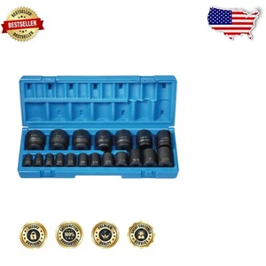 Comprehensive 1/2" Drive Socket Set - 19 Pieces of Tough Chrome Moly Steel - Picture 1 of 2