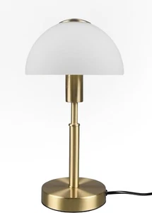 Messing Tischlampe Tischleuchte Touch mit Glasschirm 1 x E14 Nachttischlampe NEU - Bild 1 von 3