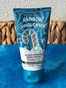 Neu Bath & Body Works RAINBOW SWIRL CANDY Mini Reise-Körpercreme 2,5 flüssige Unzen - Bild 1 von 2