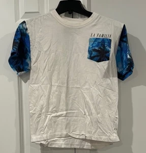 T-shirt grande La Familia cotone tinta unita spiaggia ragazzo ragazzo - Foto 1 di 4