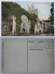 Priory Arches, Canterbury Cathedral, Divided Back Postcard, 1907-1915 - Picture 1 of 1