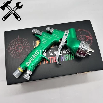 Green Spray Gun for Devilbiss GTI PRO LITE 1.3 Mm LVMP Car Paint Tool Pistol New - Image 1 of 4