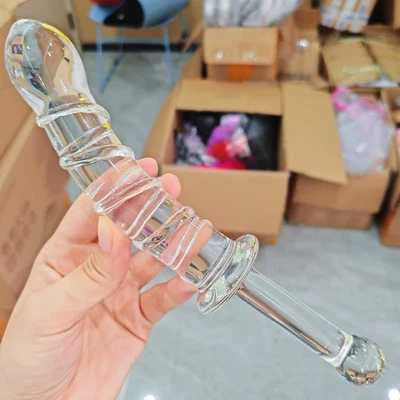 Cristal-Vidrio-Consolador-Anal-Sexo-Butt-Plug-Juguetes-G Spot-Masajeador-Mujeres Hombres-Masajeador-US Foto 1 de 4