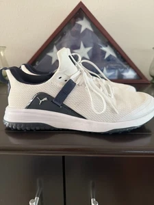 Puma Herren Fusion EVO Golfschuhe ohne Spikes # 193850 weiß, Größe 10,5 - Bild 1 von 5