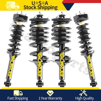 Monroe Front Rear Complete Struts & Coil Springs Fits 2005 2006 Land Rover LR3 - Image 1 of 4