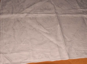 Antike alte Leinen Damast Serviette Motiv Jugendstil mit Monogramm (13568) - Bild 1 von 5