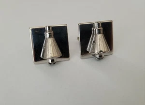 NASA Vintage RETRO CUFFLINKS McDonnell MERCURY SPACE CAPSULE 3D Metal BALFOUR - Picture 1 of 11