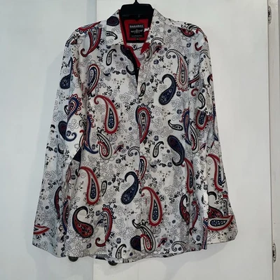 Barabas 长袖纽扣衬衫尺寸 XXL 佩斯利花卉/帕斯利图案 — 第 1/4 张图片