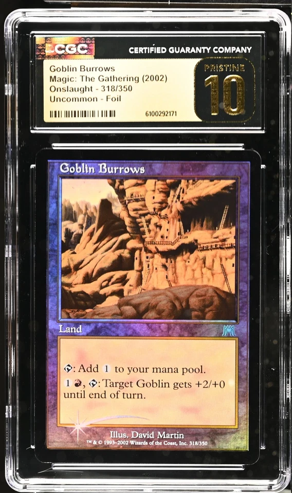GOBLIN BURROWS Onslaught Foil CGC Pristine 10 MTG [Nostalgium] - Image 1 of 2
