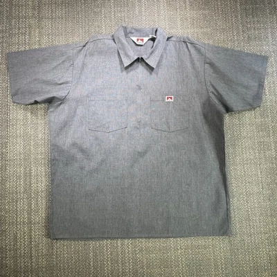 Camisa de Trabajo Ben Davis Media Cremallera Para Hombres XL Gris Manga Corta Dos Bolsillos EE. UU. Ropa de Trabajo Foto 1 de 4