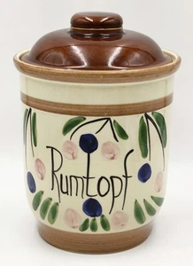 Rumtopf Keramik Topf Obst Muster - Bild 1 von 8