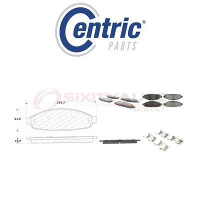 Centric Ceramic Disc Brake Pads w Shims for 2003-2011 Ford Crown Victoria ct Foto 1 de 4