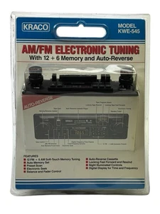 Radio reproductor de casete sintonización electrónica Kraco Am/FM modelo KWE-545 de colección - Imagen 1 de 8