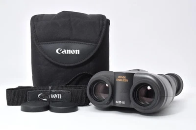 Canon 8x25 IS Black Image Stabilizer Binoculars Compact Anti-Shake Used - Image 1 of 4
