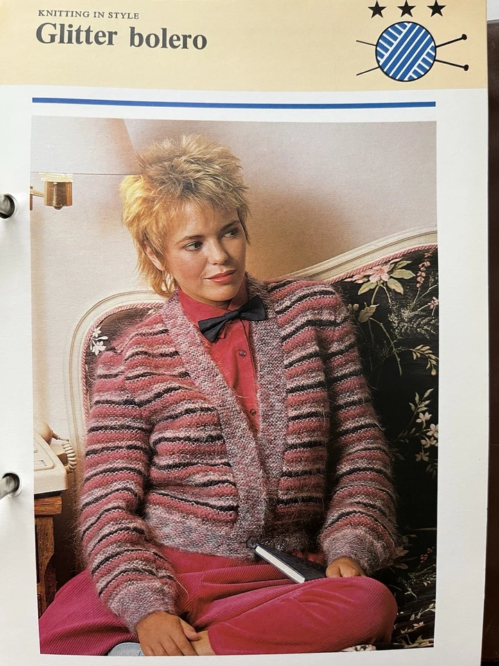 Original Knitting Pattern - Ladies Cardigan Glitter Bolero - Image 1 of 1