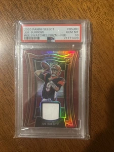 Joe Burrow 2020 RC Red Swatch Prizm Patch #RSJBO PSA 10 GEM - Picture 1 of 2