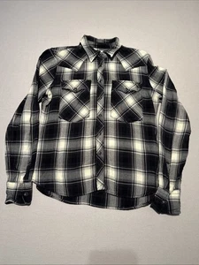 Denim & Supply Ralph Lauren Western Hemd Damen Large schwarz kariert Perlen Druckknopf - Bild 1 von 13