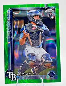 2025 Topps Chrome Logan Driscoll #185 Green Raywave Refractor /99 - Rays - Picture 1 of 2