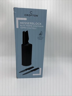 Crofton Messerblock Set, weiß, mit 5 hochwertigen Messern, neu&ovp - Bild 1 von 2