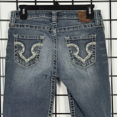 Big Star Jeans Womens 27R Blue Mid Rise Maddie Boot Western Thick Stitch Y2K - Image 1 of 4