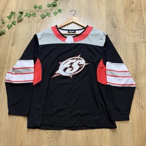 FULL SEND ICE HOCKEY JERSEY SIZE M L BLACK RED NELK YOUTUBERS SHIRT (aj57) - Picture 1 of 5