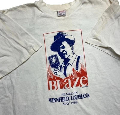 Camiseta de la película 'Blaze' de Paul Newman de los 80 Louisiana Southern Western 1989 Foto 1 de 4