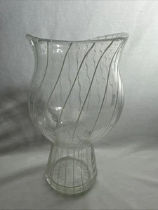 Tapio Wirkkala For Iittala - Murano Sommerso Art Glass Vase with Line Cut - 8” - Picture 1 of 10