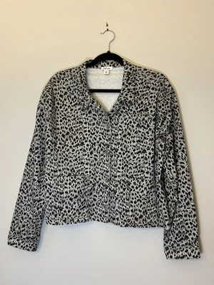 Tribal Jeans Women's Animal Print Jacket Outerwear Size Large Raw Hem - Image 1 of 4