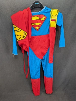 Superman Halloween Costume Vintage 90's Youth Boy Small Cape Best Suit - Image 1 of 4