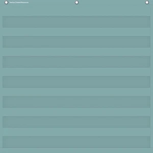 Teacher Created Resources Calming Blue 7 Pocket Chart, 28" x 28" - Picture 1 of 3
