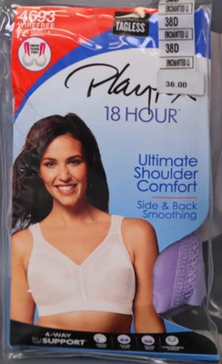 Playtex Women s 18 Hour Original Comfort Strap Wire-Free Bra Style-4693 - Image 1 of 3