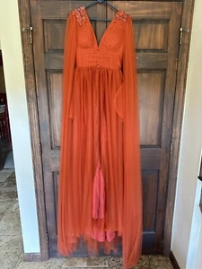 Orange Halloween Dress New 0 Bridesmaid Party Costume New - Picture 1 of 13