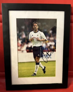 LIVERPOOL FC ENMARCADO FIRMADO INGLATERRA SPURS CENTROCAMPISTA LIVERPOOL JAMIE REDKNAPP CERTIFICADO DE AUTENTICIDAD - Imagen 1 de 3