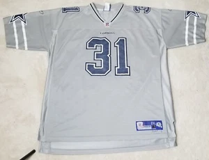 VTG REEBOK R. WILLIAMS #31 Cowboys On Field NFL EQUIP Silver Jersey XXL  - Picture 1 of 9