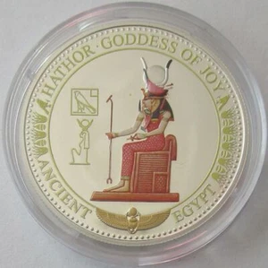 Islas Salomón 2 dólares 2018 antiguo Egipto Hathor plata - Imagen 1 de 2