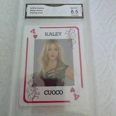 KALEY CUOCO PENNY THE BIG BANG THEORY FRENCH STYLE PLAYING CARD 4H GRADED 8.5 - Image 1 of 2