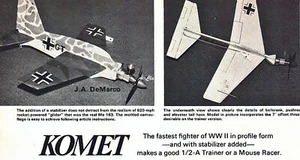 Planes 1/2-A: Messerschmitt Me 163 Komet de DeMarco - Imagen 1 de 2