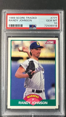 1989 SCORE TRADED #77T RANDY JOHNSON RC HOF PSA 10 - Image 1 of 2