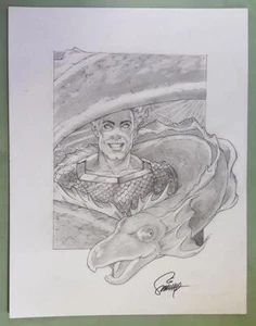ORIGINAL ART PRINT of AQUAMAN by SMITTY (SHIPS FREE)* - Picture 1 of 1