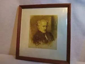 Antikes Portrait des berühmten Komponisten Arturo Toscanini aus den 1930er Jahren Holz gerahmt - Bild 1 von 9